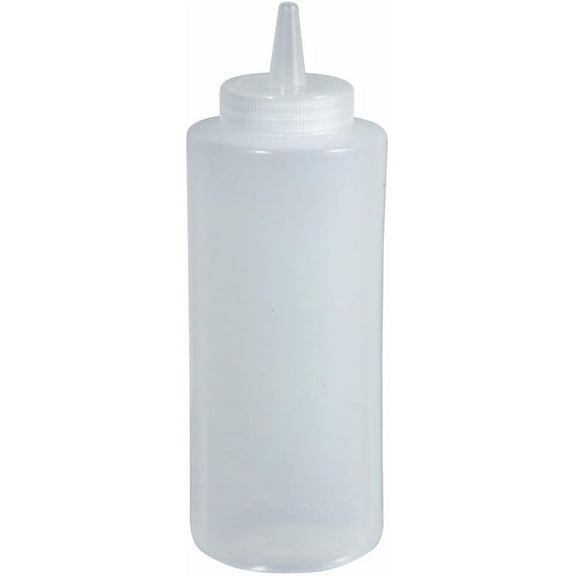 Winco PSB-24C 24 Oz Clear Squeeze Bottle - 6 / PK