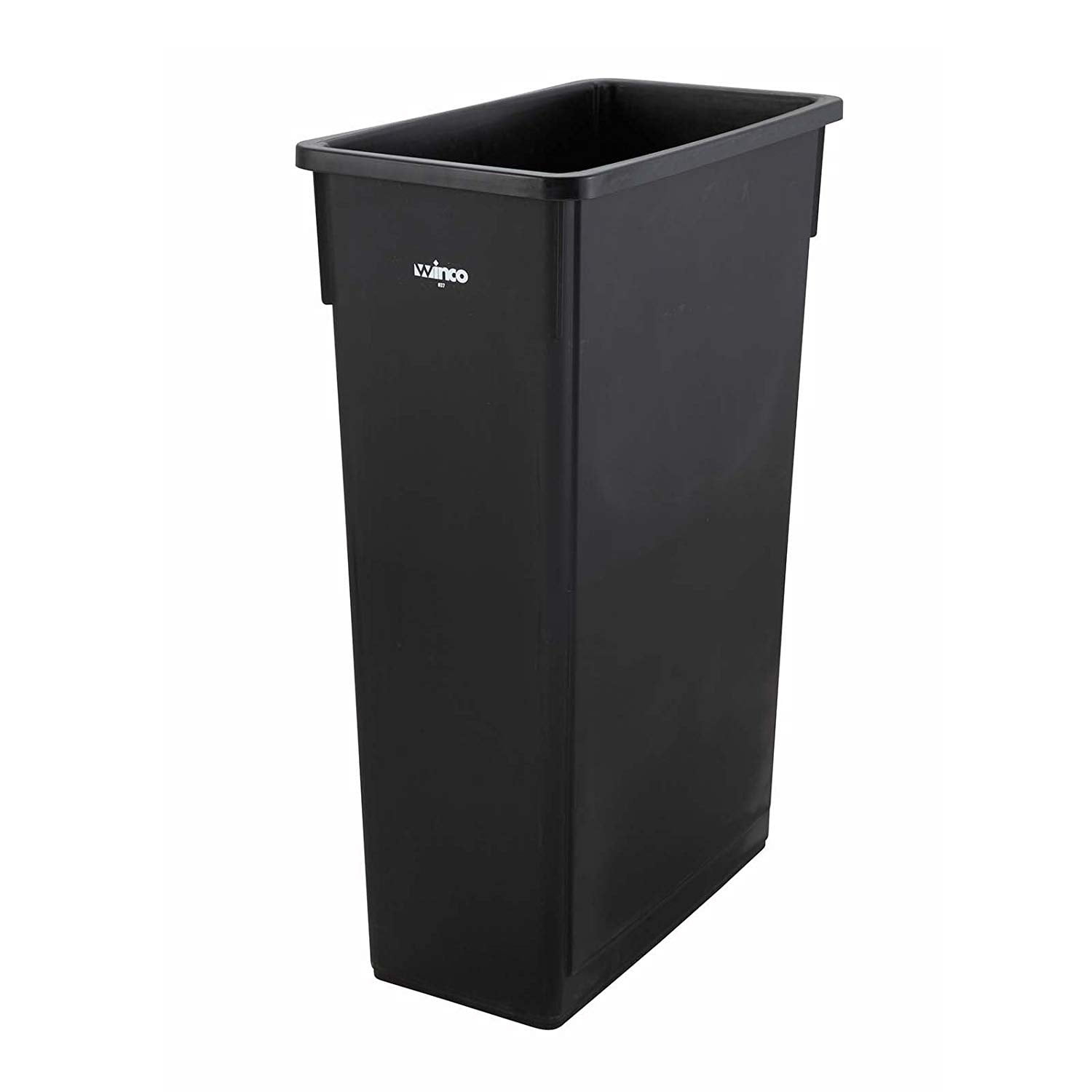 Winco PTC-23K Slender Trash Can, 23-Gallon, Black