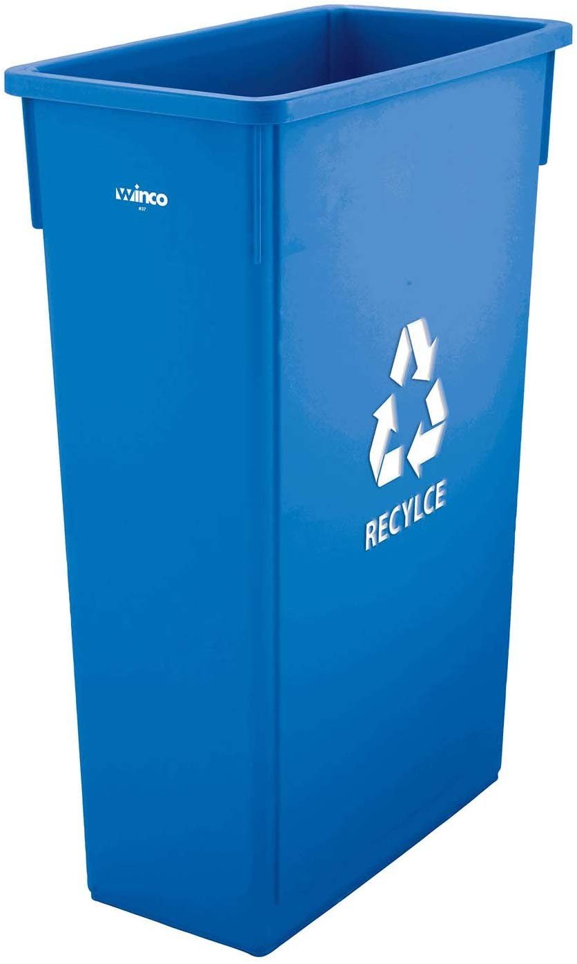 Container Recylcing Large Rubbermaid Commercial Products FG9W2773BLUE BRUTE Roll-Out Recycling ...