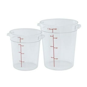 Winco PTRC-12, 12-Quart Polypropylene Round Storage Container, Translucent