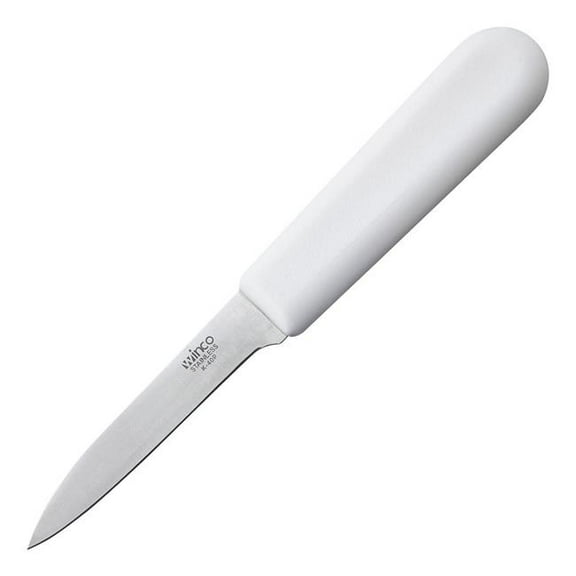 Winco K-40P Paring Knife, White Polypropylene Handle