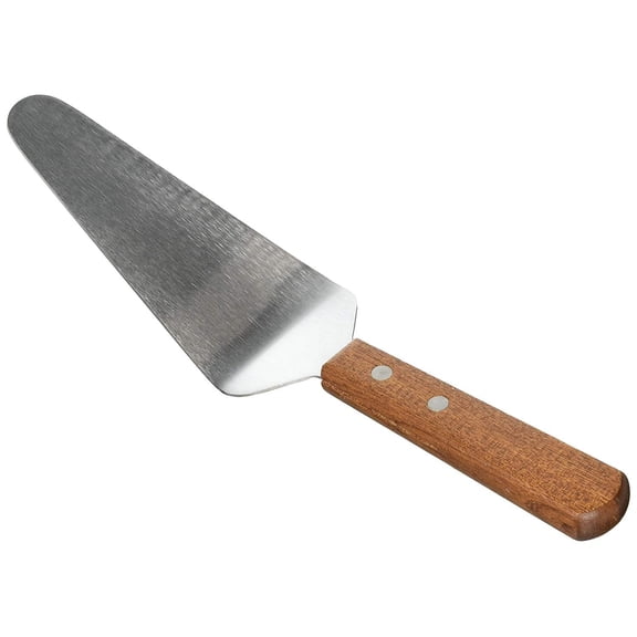Winco Pie Server, 5.5" Length x 2.37" Width, Stainless Steel Blade, Wooden Handle | 1 Each