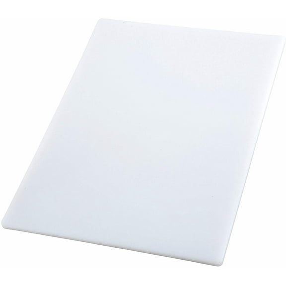 Winco Plastic Cutting Board, 1/2"H x 12"W x 18"D, White