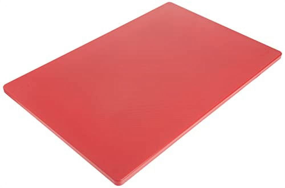 Red BPA-Free Rectangular Polypropylene Cutting Board, 18" x 12"