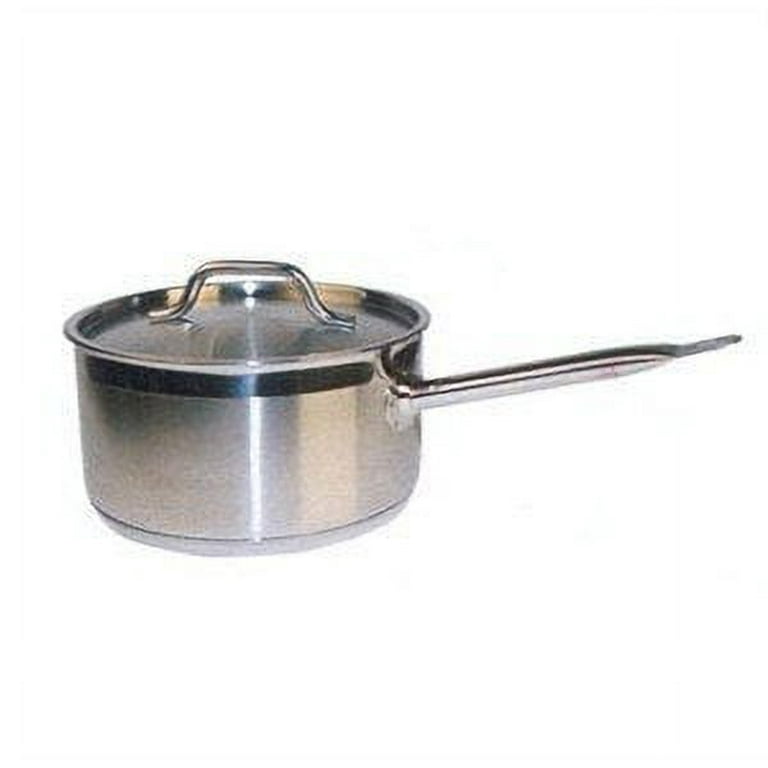 Winco Heavy Bottom Stainless Sauce Pan & Lid About 7 Diameter by 3 Tall  1.5 Qt
