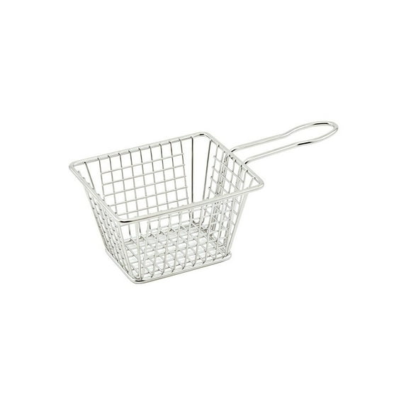 Winco Rectangular Mini Fry Basket | 5" x 4" x 4"
