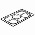 thumbnail image 1 of Winco 6254520 Replacement Cooling Pack Holding Insert for Gastronorm Full-Size Cold Food Display - Frilich 3EI027 - White, 1 of 1