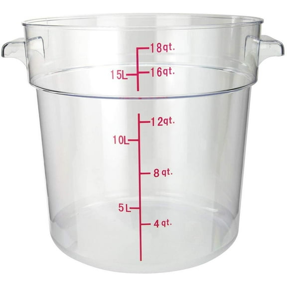 Winco Round Storage Container, 18-Quart