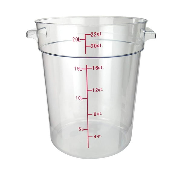Winco Round Storage Container, 22-Quart