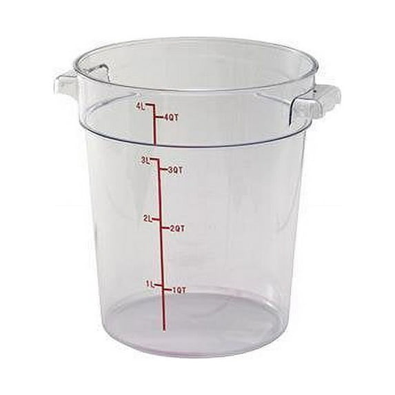Winco Round Storage Container, 4-Quart