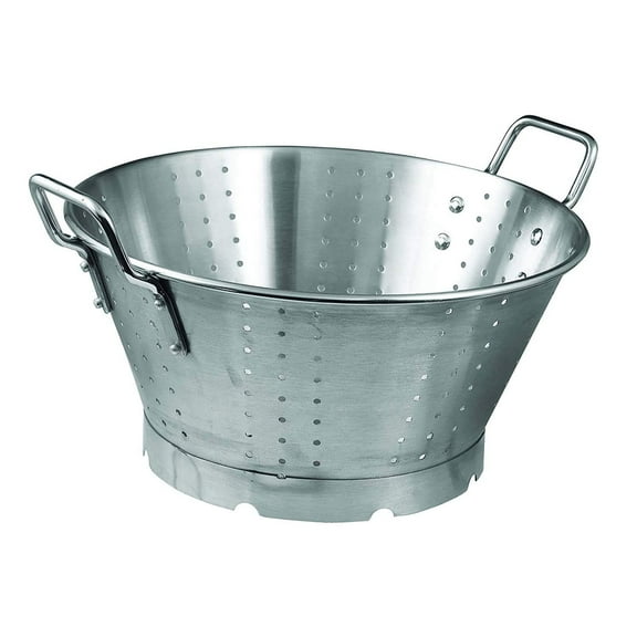 Winco SLO-16 Stainless Steel Premium Colander with Base, 16-Quart