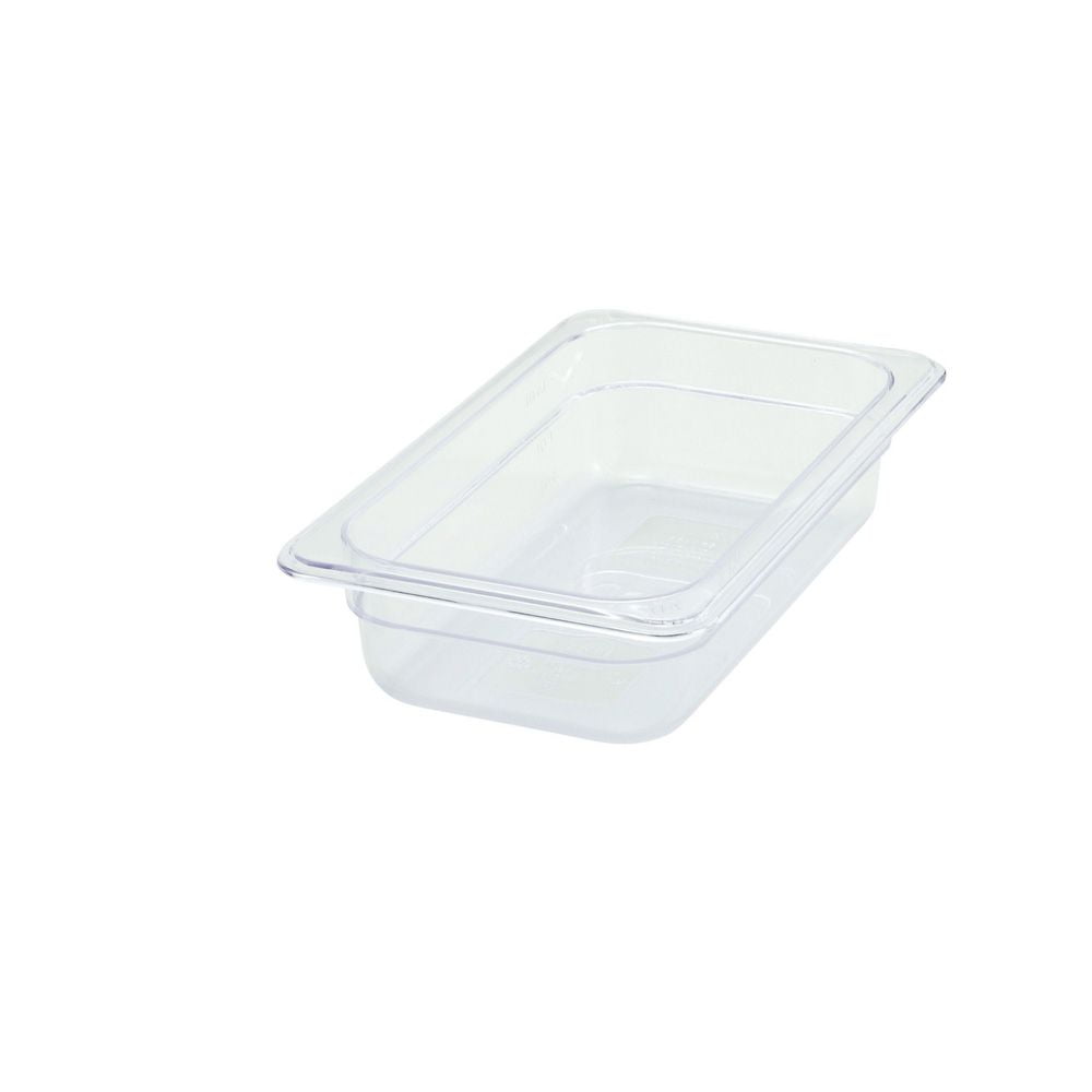 Winco SP7402, 2.5-Inch Deep One-Fourth Size Polycarbonate Food Pan, NSF ...