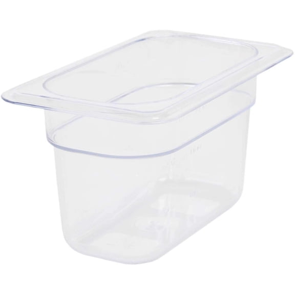Winco SP7904, 4-Inch Deep One-Ninth Size Polycarbonate Food Pan, NSF