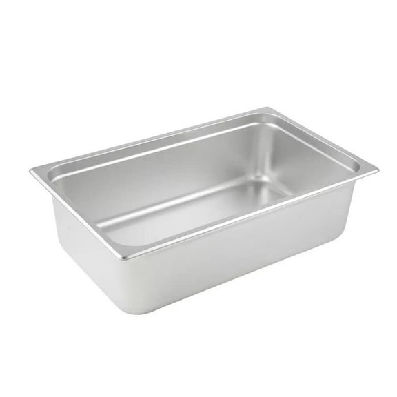 Winco SPJL-106 Steam Table Pan, Full Size, 6" Deep, Standard Weight S/S, Set of 6