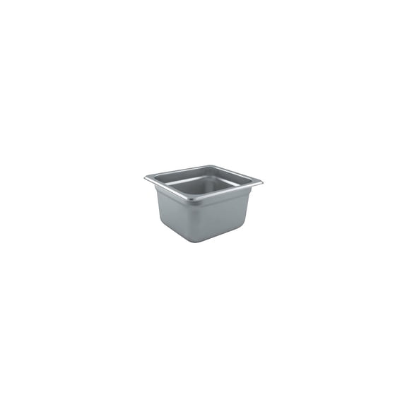 Winco Sixth Size 4" (Depth) Steam Table Pan 7.0" L X 6.4" W X 4.0" H Silver (SPJL-604) 78364