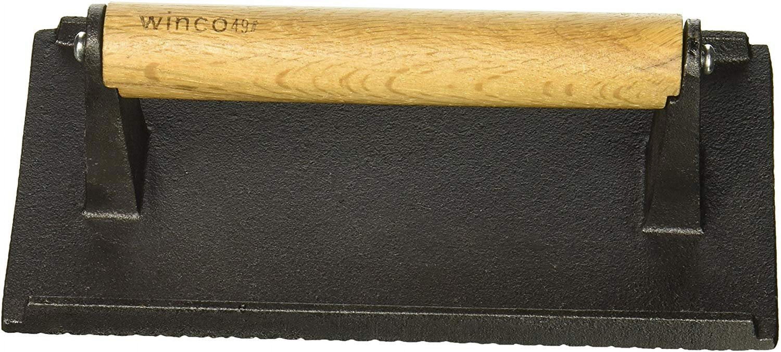 Winco SWA2 4 1/4 in x 8 1/4 in Cast Iron Grill Press