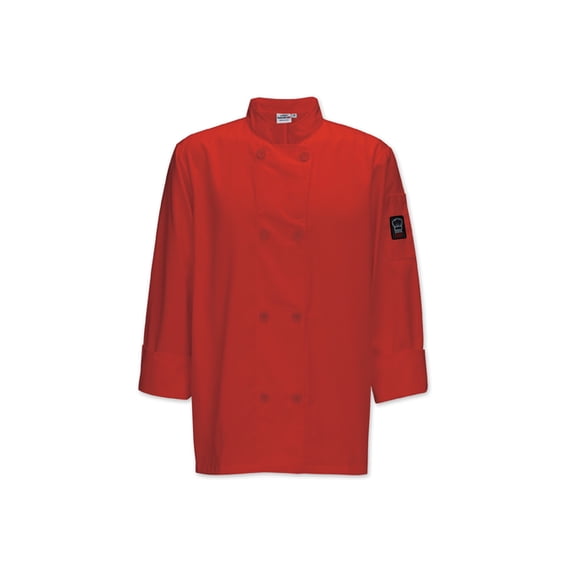 Winco Signature Chef Medium Red Tapered Men's Chef Jacket, Professional Wear, Chef Wear, Professional Clothes, Restaurant Supply