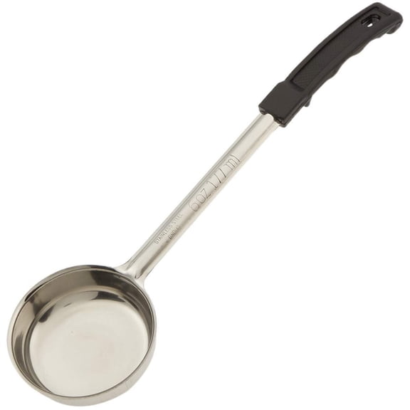 Winco Solid Portion Spoon, 6 Oz, Black