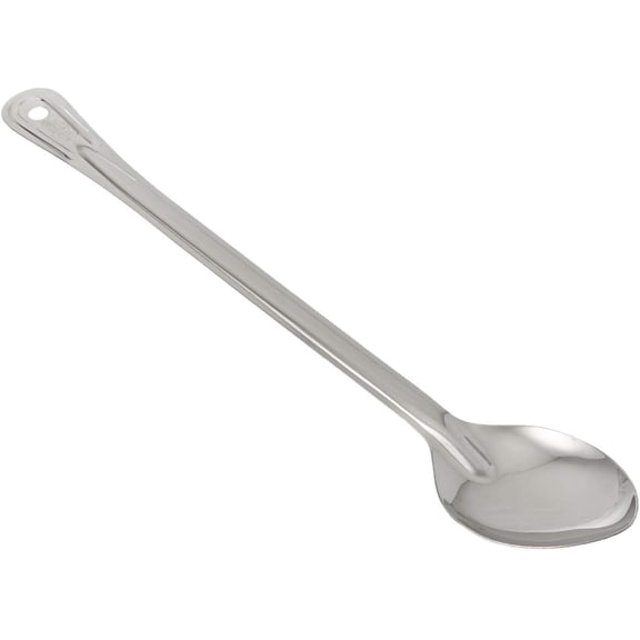 Winco Solid Serving Spoon, 18", Silver