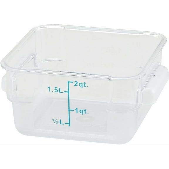 Winco Square Storage Container, 2-Quart,Clear