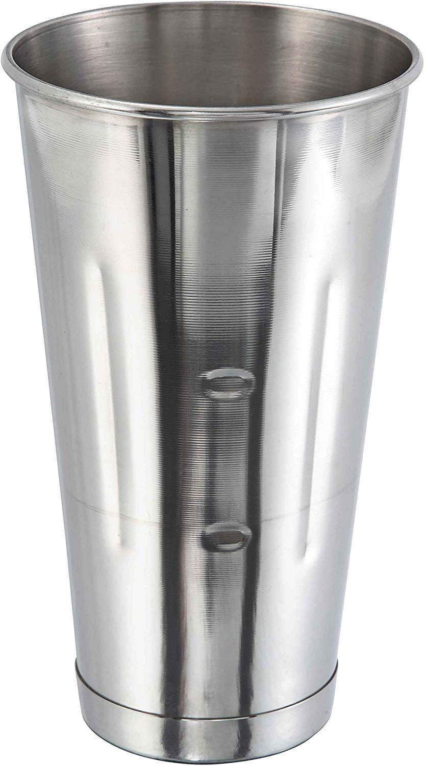 (Set of 2) 30 oz Stainless Steel Malt Cups by Tezzorio, Professional Blender Cups, Milkshake Cups, Cocktail Mixing Cups