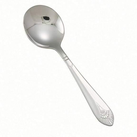 Winco Stainless Steel Peacock Bouillon Spoon, 6.125", Silver | 12/Case