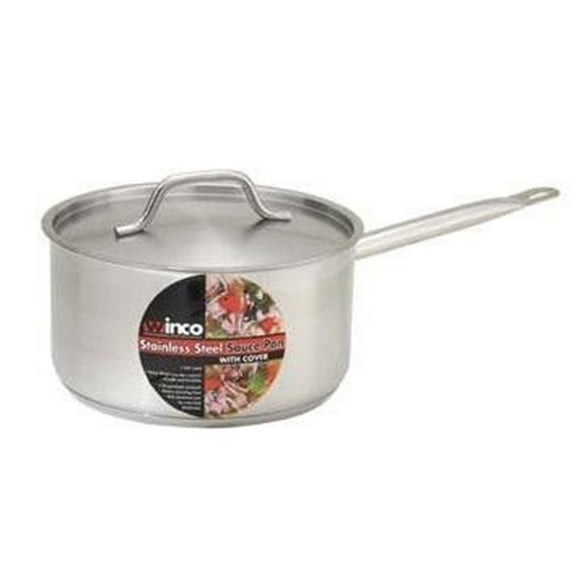 Winco Stainless Steel Sauce Pan 2 qt w/ Cover [SSSP-2]