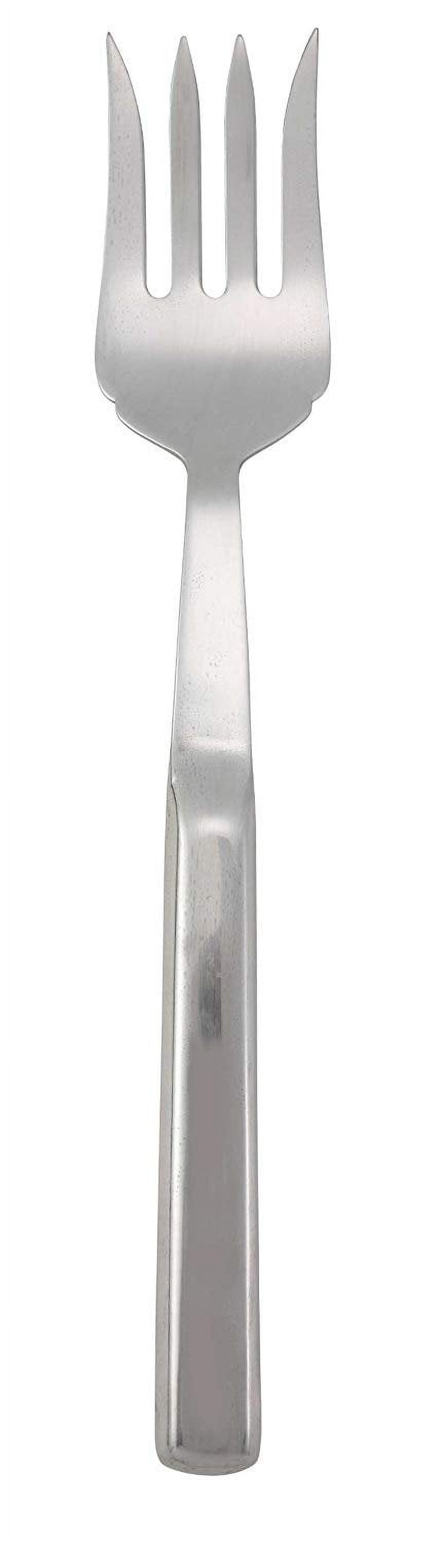 10" Silver Stainless Steel Hollow Handle Serving Fork