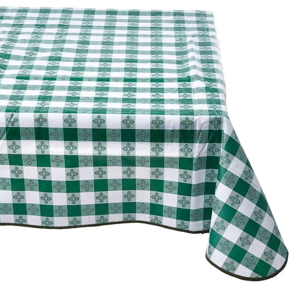 Winco TBCS-52G Checkered Table Cloth, 52-Inch x 52-Inch, Green