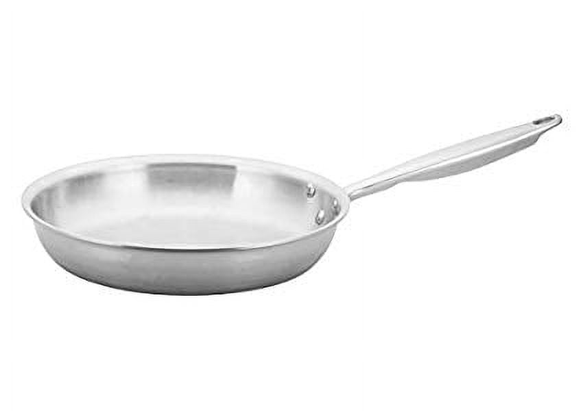 Winco TGFP-10, 10-Inch Dia Tri-Ply Stainless Steel Fry Pan w/o Lid, Natural Finish, NSF