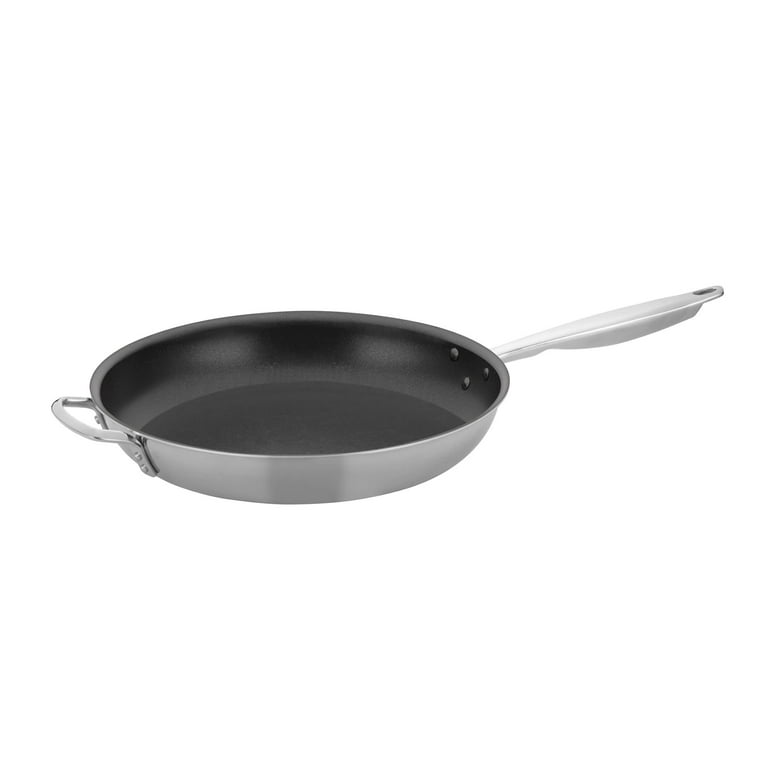 Winco TGFP-14NS Tri-Ply Excalibur Stainless Steel Non-Stick 14 Fry Pan