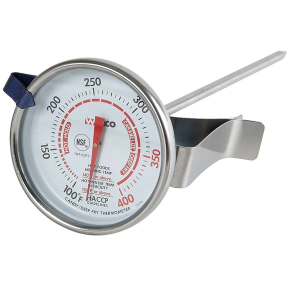 Winco 2-Inch Dial Deep Fry/Candy Thermometer with 5-Inch Probe