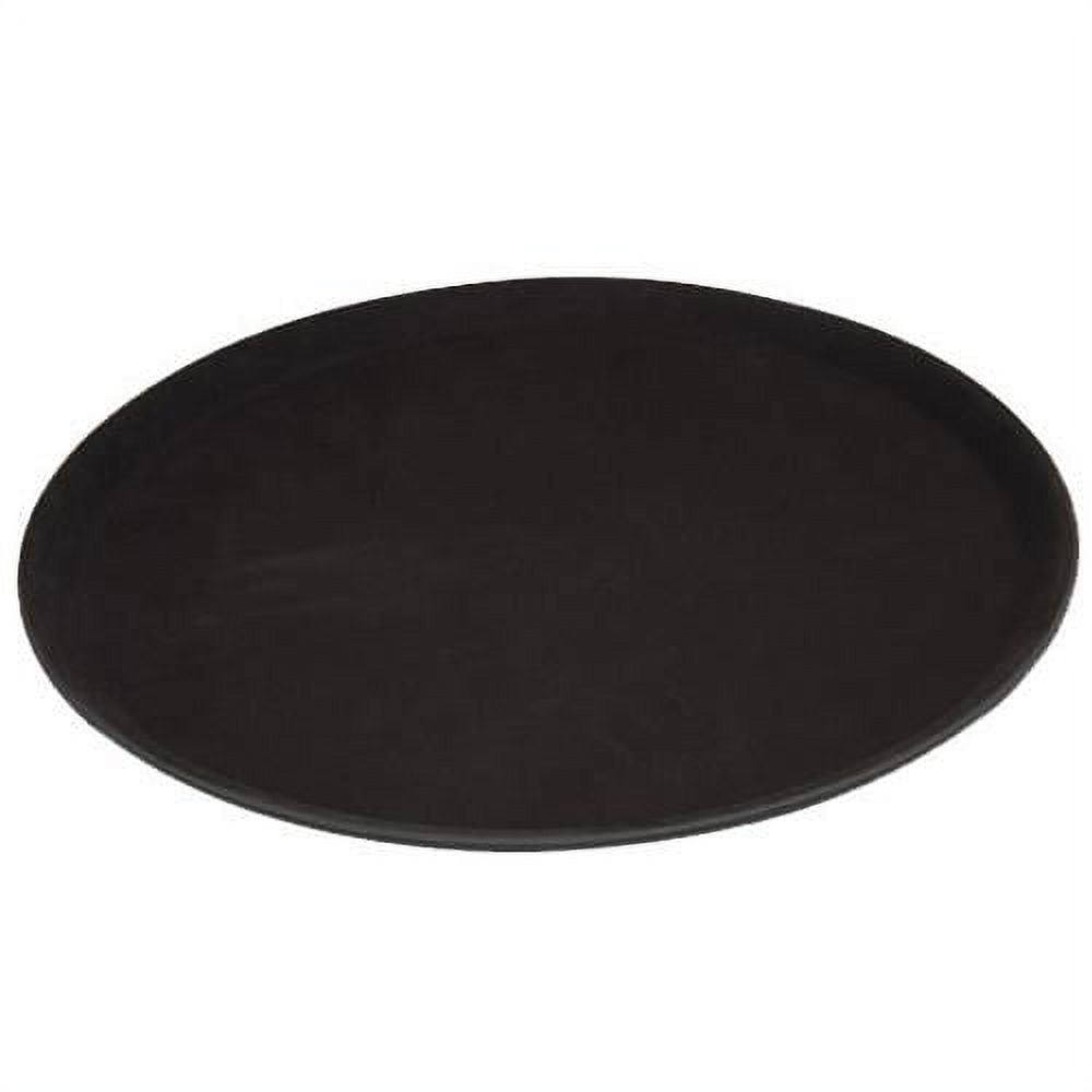 Winco TRH16K 16 in Round Black Serving Tray