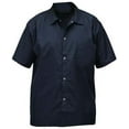 thumbnail image 1 of Winco UNF-1KL, Black Chef Shirt, Polycotton Chef Cook Jacket, Unisex Chef Uniform Apparel with Short Sleeves (L), 1 of 1