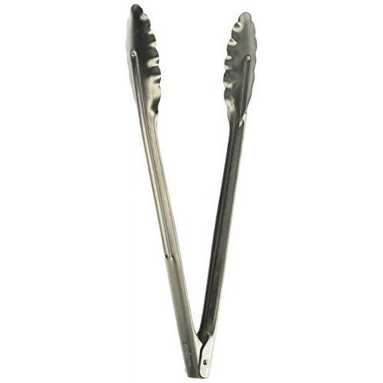 Winco 9-Inch Non-Slip Locking Tongs, Stainless Steel, 4-Count