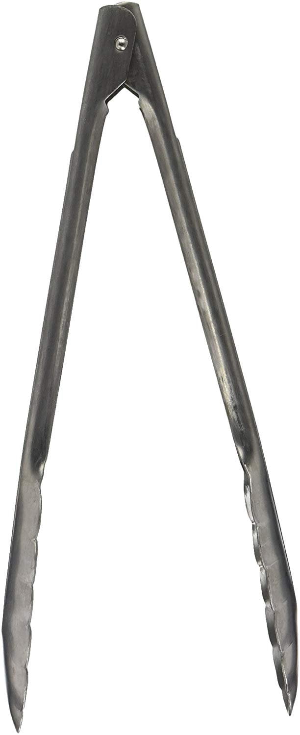 Winco Utility Tongs, Stainless Steel, Extra Heavyweight, 9"
