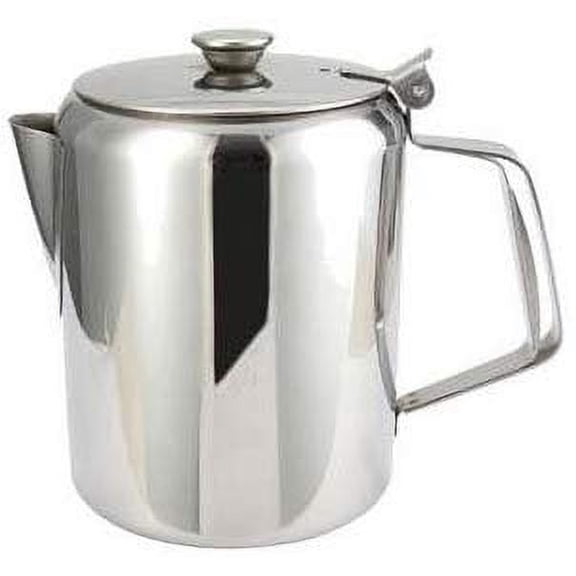 Winco W632 Short Spout Beverage Server, Stainless Steel - 32 oz