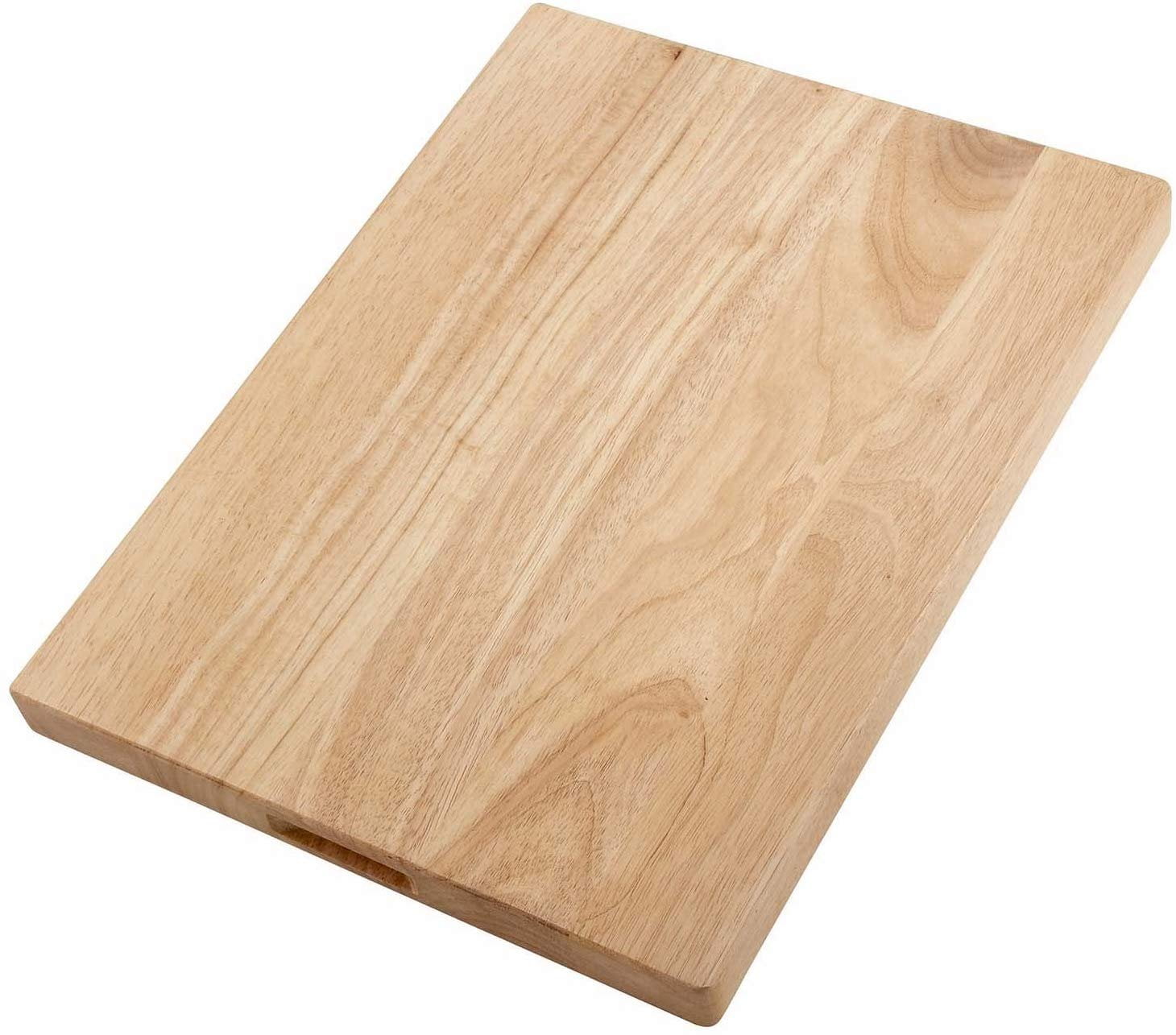 Winco 18" x 30" Natural Wood Cutting Board with Recessed Handles