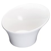 Winco WDM004-202 7.25 in. Dia. Melamine Angle Bowl, White, 24 Piece