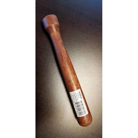 Winco Wmw-8 Wooden Cocktail Bar Muddler, Lacquered Walnut Lot Of 1 ( One)