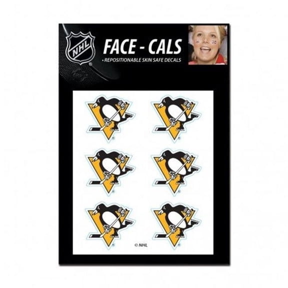 Wincraft 1493460609 NHL Pittsburgh Penguins Tattoo Face Cals