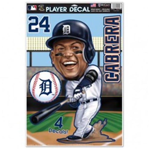 Wincraft 3208515101 Detroit Tigers Miguel Cabrera Caricature 11 x 17 Multi Use Decal