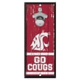 thumbnail image 1 of Wincraft 3208552989 Washington State Cougars Bottle Opener Wood Sign - 5 x 11 in., 1 of 2
