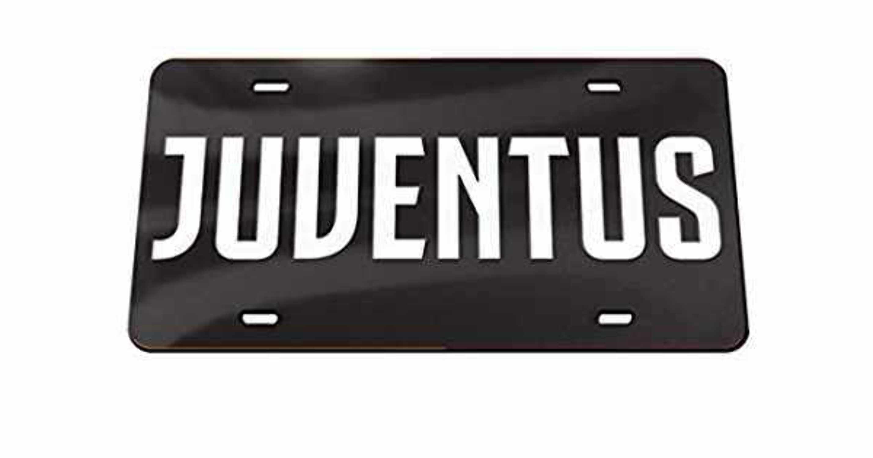 Juventus FC License Plate Frame - Chrome Plated Metal - Made In USA