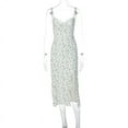 HHH Wind 2025 Spring Burst New Product Small Floral Split Sling Dress