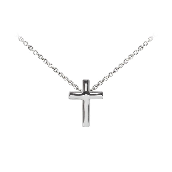 Wind And Fire Cross Dainty Pendant Necklace With 18 Inch Adjustable Chain