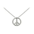 thumbnail image 1 of Wind And Fire Peace Sign Dainty Pendant Necklace With 18 Inch Adjustable Chain, 1 of 3