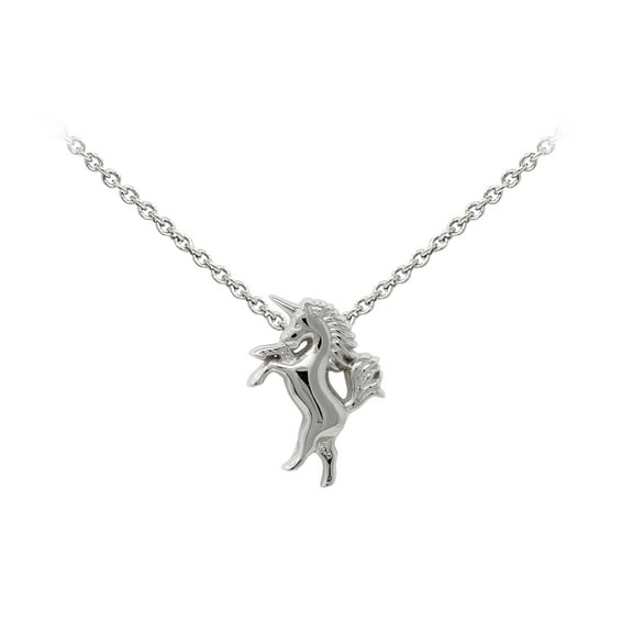 Wind And Fire Unicorn Dainty Pendant Necklace With 18 Inch Adjustable Chain