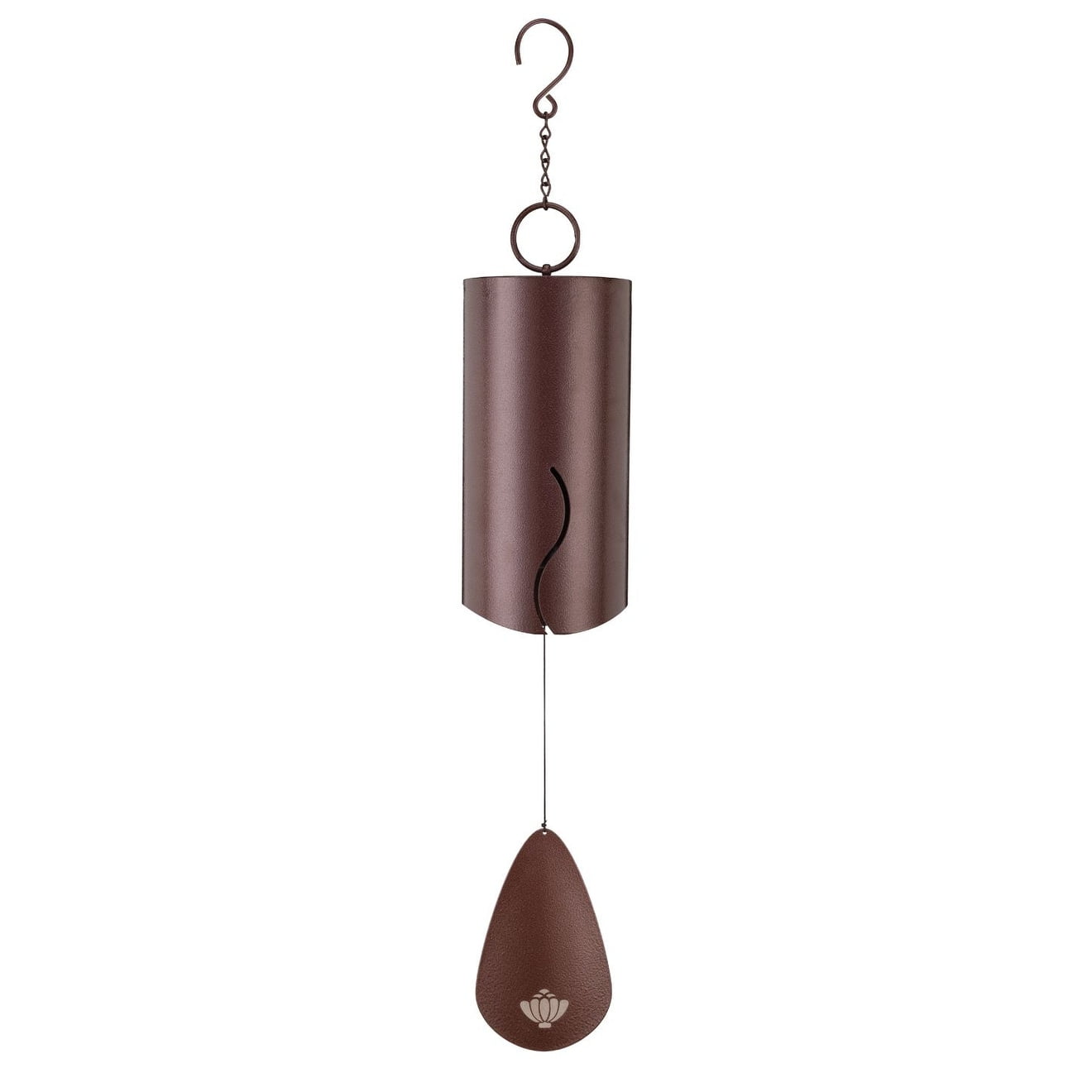 Burgundy Weather Resistant Steel Wind Bell with Hook