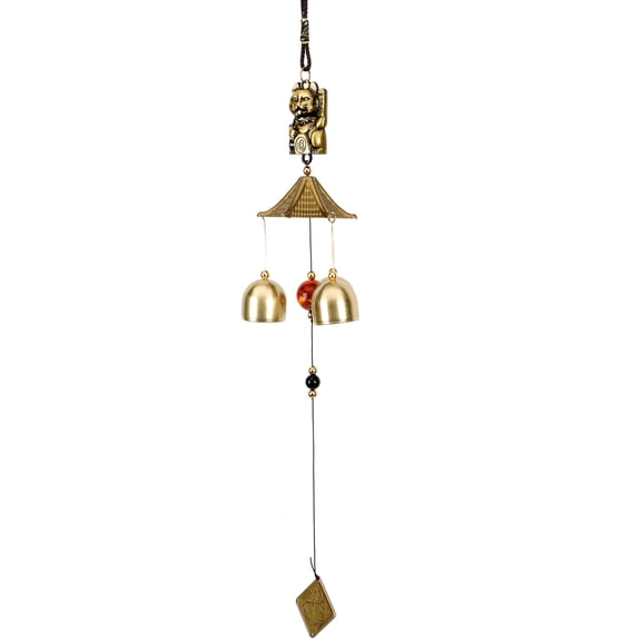 ifundom Copper Alloy Bell Chime Pendant Golden Outdoor Home Decoration Garden Ornament 1 Piece